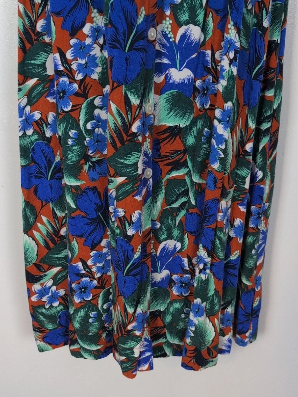 J. Crew Factory Floral Print Button Front Maxi Dress